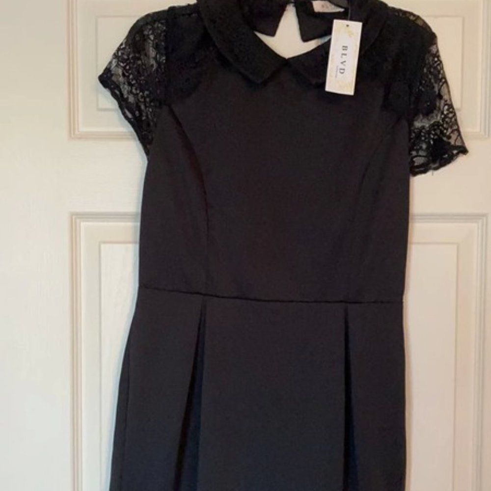 NWT blvd black dress L